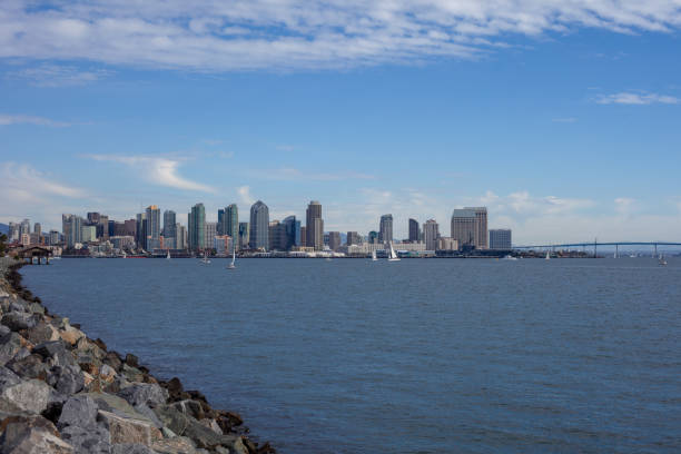 Skyline of San Diego city in sunny day