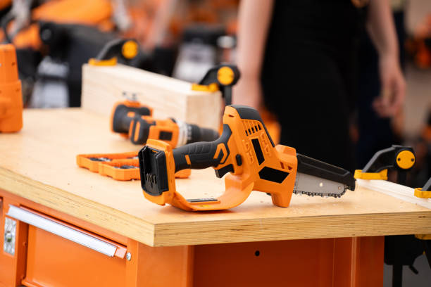 istock Electric tool for construction of wooden house 2154859200