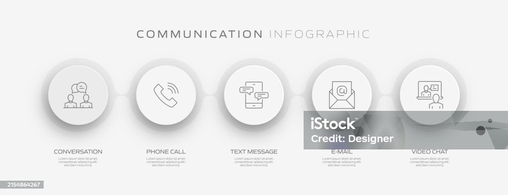Communication Process Graph Simple Communication Related Process Infographic Template Process Timeline ...