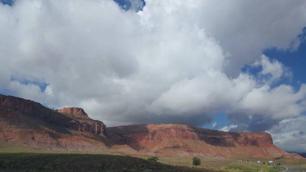 istock Thick Afternoon Clouds, Storm Forming Above Red Rock Landscape 2154867856