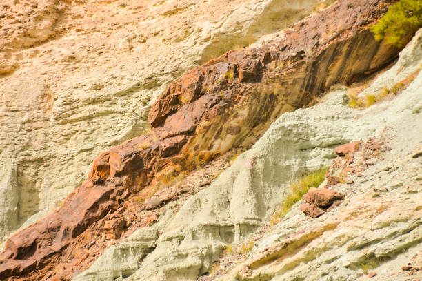 Gran Canaria volcanic landscape Los Azulejos colorful rocks Effect of hydromagmatic eruptions
