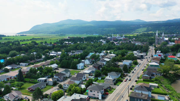 istock Aerial of Baie-Saint-Paul, Quebec, Canada in spring 2154872822