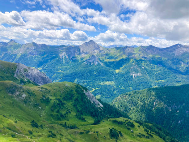 Beautiful mountain panorama,  landscape scenery, Kamnik-Savinja Alps
