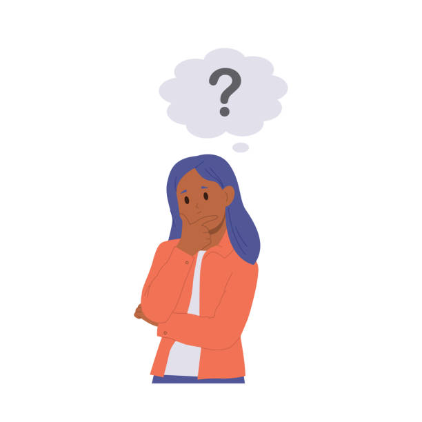istock Puzzled girl child isolated cartoon character with question over head showing uncertainty gesture 2154880216