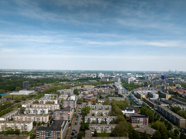Drone view of Dutch cities