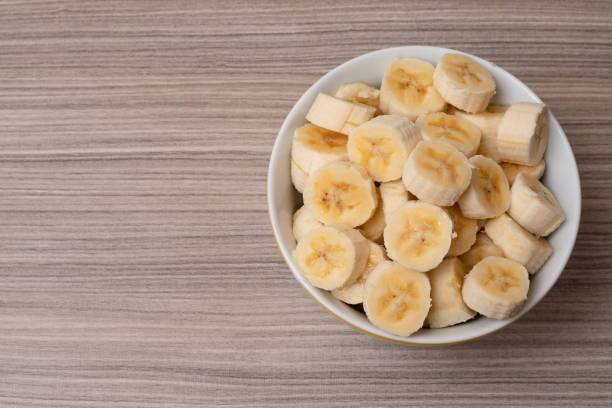 istock Sliced ​​ripe banana 2154886965