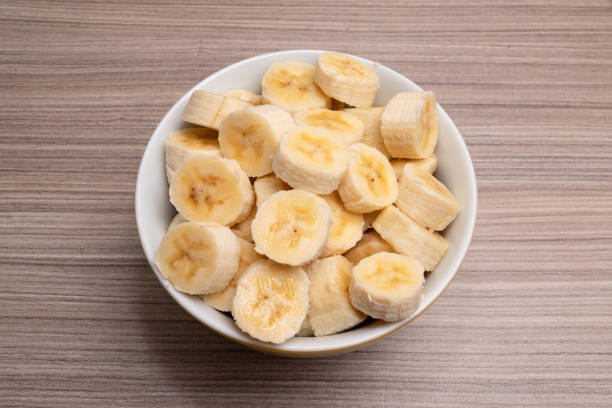 istock Sliced ​​ripe banana 2154887199