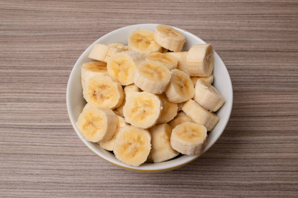 istock Sliced ​​ripe banana 2154887205