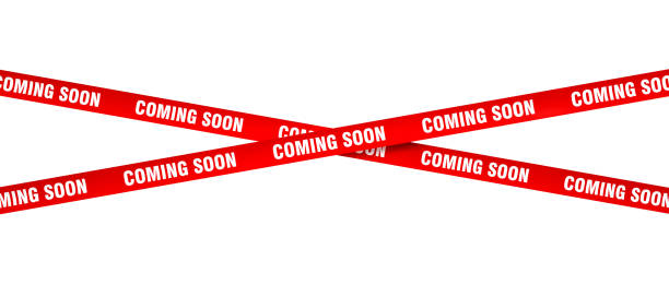 istock Coming soon tape on transparent background 2154891821