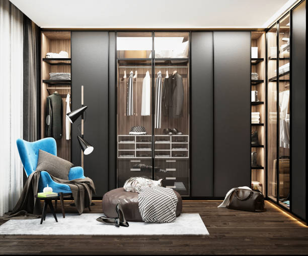 istock 3d render of cloak room 2154898363