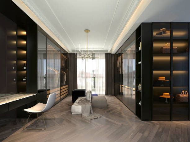 istock 3d render of cloak room 2154898387