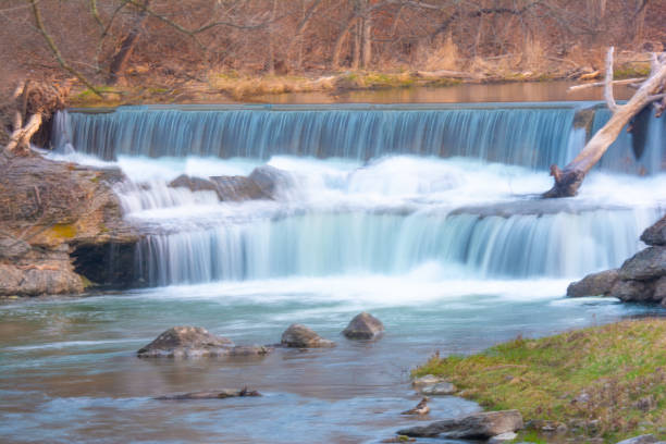 istock Waterfall-Pipe Creek Falls- Cass County, Indiana 2154898588