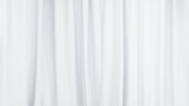 istock minimal abstract white background with smooth curve, flowing satin waves for backdrop design for product or text over backdrop design. 3d render illustration 2154901250