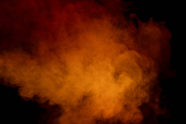 istock Orange and red steam on a black background. 2154902177