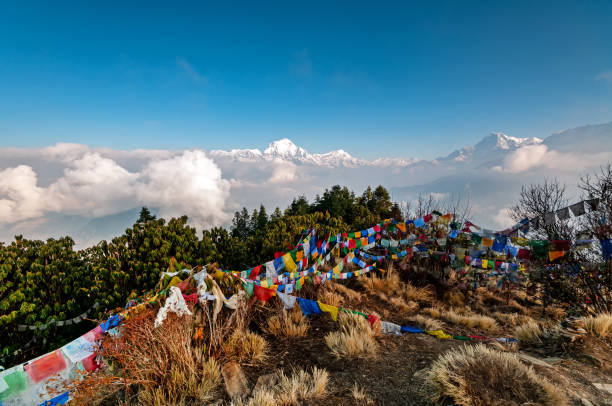 istock Annapurna mountain range view from Poon Hill view point 2154904131