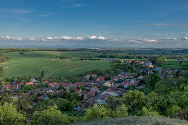 istock View for village in evening with green fresh color in Klentnice 2154905507