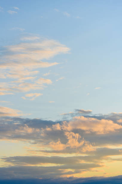 istock Beautiful red and blue clouds in the evening. A beautiful sunset with clouds. 2154908144
