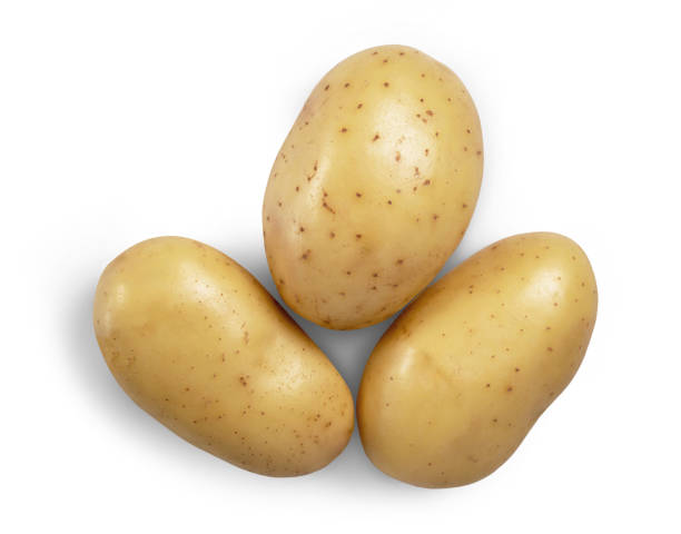 istock Top view of three fresh potatoes 2154909648