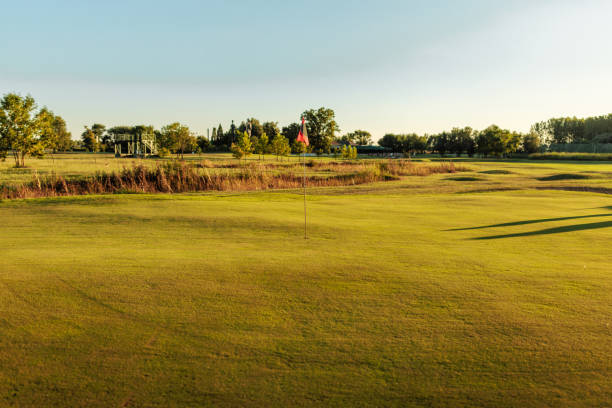 istock Beautiful wide shot of a golf course 2154914586