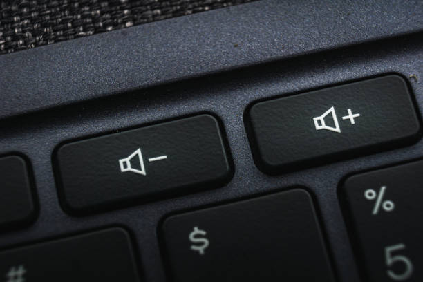 istock Close Up of Keyboard Volume control buttons, music concept 2154919501