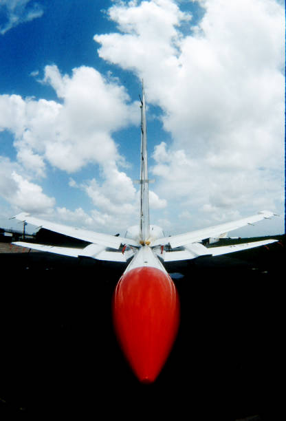 Not a UFO, not a rocket or a ballistic missile, this is a mapping device on airplane tail.