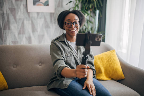 istock Person reviewing footage on gimbal stabilizer 2154925910