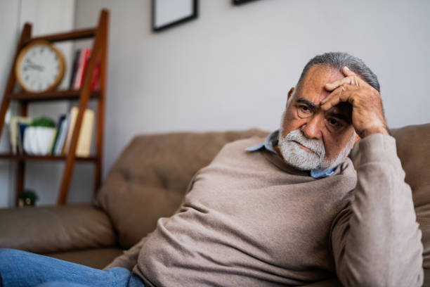 istock Worried senior man at home 2154926173