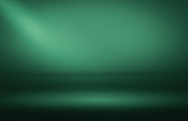 istock Dark green studio showcases products  spotlight beam empty concert stage 2154939263