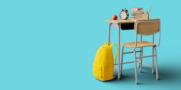 istock Copy space background for new semester of school concept. 3d rendering 2154939702