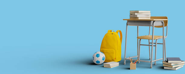 istock Copy space background for new semester of school concept. 3d rendering 2154939704