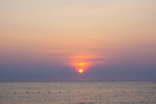 Sunset sky at Pattaya beach, Thailand