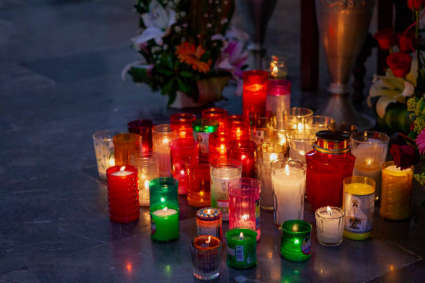 istock Lit Candles  on the Altar 2154945673