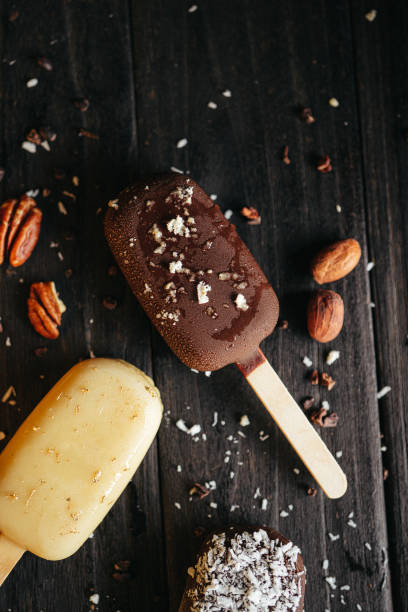 istock Ice creams on the dark background 2154952573