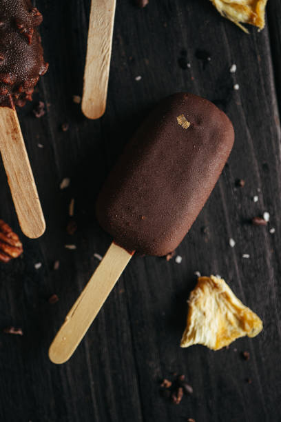 istock Ice creams on the dark background 2154952602