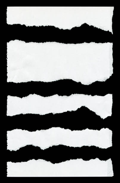 istock Cut or torn white paper background textured isolated 2154953686
