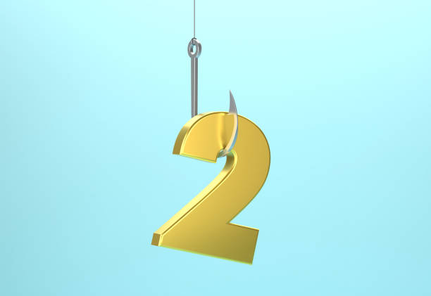 istock Number 2 Hooked By A Fishing Hook 2154958960