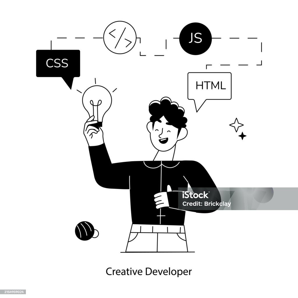 Developer Style Design Style Creative Developer Stock Illustration - Download Image Now - Cascading ...