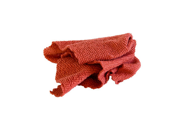 istock Red cleaning rag on white isolated background 2154961918