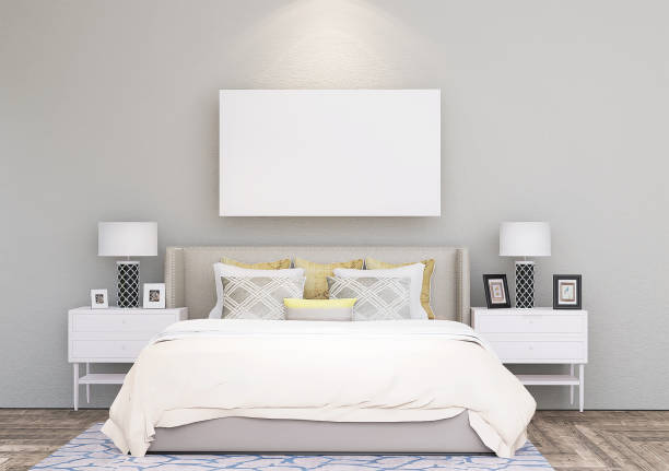 istock Home interior rendering with empty room color wall and decorated with wooden floors 2154963008
