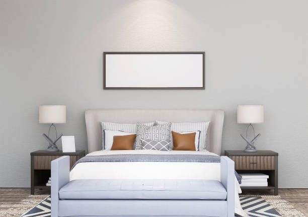 istock Home interior rendering with empty room color wall and decorated with wooden floors 2154963010