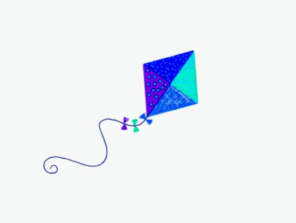 istock Illustration of a blue kite 2154963757