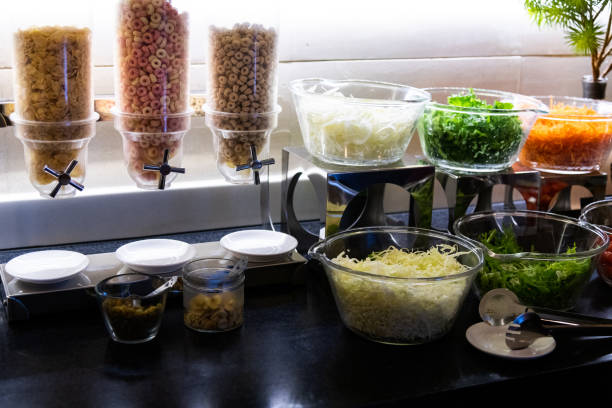 istock Hotel buffet with different types of cereals 2154967627