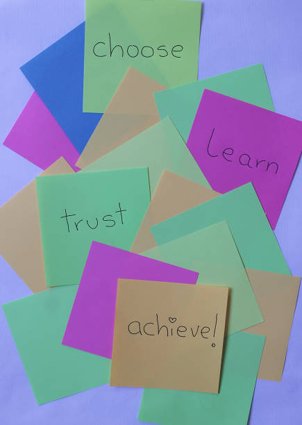 istock bright post-its with positive messages about personal effort 2154967669