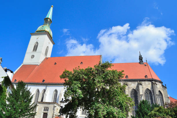 Wonderful architecture of Bratislava in a sunny summer day