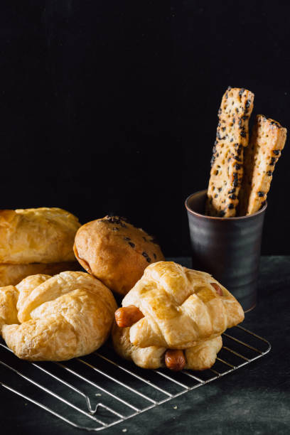 istock Bakery with bread, pies and croissants 2154971145