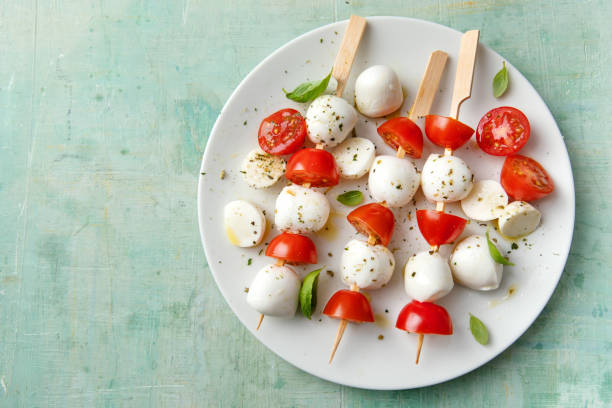 istock Caprese salad served on plate 2154971812