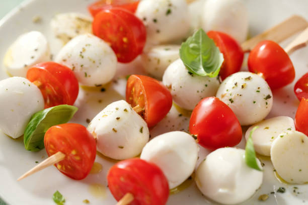 istock Caprese salad served on plate 2154971819