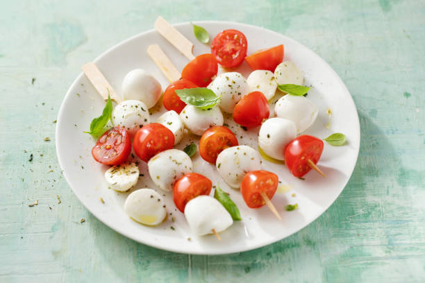 istock Caprese salad served on plate 2154972065