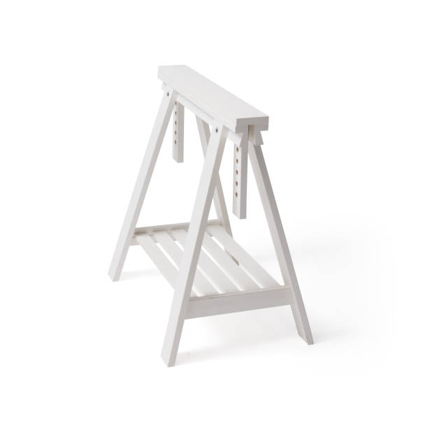 istock Sawhorse stand isolated on white background 2154973636