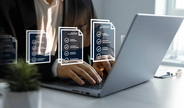 Document of Standards, Regulations,Requirements and Compliance concept.Documents law regulation and compliance rules.